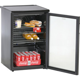 Glastürkühlschrank K 140G schwarz | 130 ltr | Statische Kühlung | Türanschlag wechselbar Produktbild 3 S