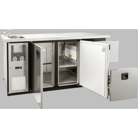 Getränketheke Napoli 2 Becken links | 4 Türen | 450 Watt 230 Volt Produktbild 3 S