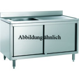 Spülschrank SSZR 1670 2 Becken | Abtropffläche links | Schiebetüren Produktbild