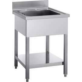 Spültisch STEM 0770 EM ECOLINE 1 Becken | 500 x 500 x 250 mm mit Grundboden L 700 mm B 700 mm Produktbild