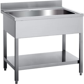 Spültisch STEM 1070 EM ECOLINE 1 Becken | 860 x 500 x 370 mm mit Grundboden L 1000 mm B 700 mm Produktbild