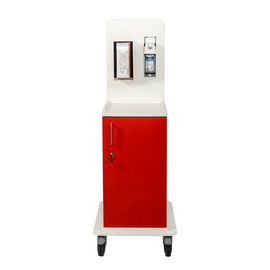 Hygienewagen | 400 mm x 500 mm H 1500 mm | mit Desinfektionsspender | Handschuhboxhalter Produktbild