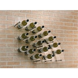 Weinregal, für 15 Flaschen bis zu einem Ø von 8,2 cm, für die Wandmontage, Material: Kunststoff, Maße: 80 x 65 cm Produktbild