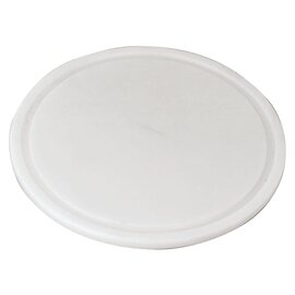 Tranchierbrett Polyethylen  • weiß mit Saftrille  Ø 240 mm  H 10 mm Produktbild