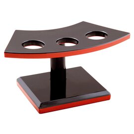 Temaki-Ständer Holz schwarz | 3 Öffnungen | 180 mm  x 90 mm  H 80 mm Produktbild