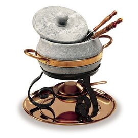 Stein-Kupfer-Fondue-Set Kupfer Stein Produktbild