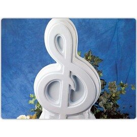B-Ware | Mehrwegform - Notenschlüssel -  aus weißem Polyethylen zur Herstellung von Eisskulpturen, Maße 36 x 26 cm, Höhe 67 cm Produktbild