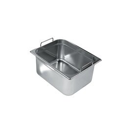 Gastronorm Behälter GN 1/2  x 100 mm Edelstahl | starre Griffe Produktbild