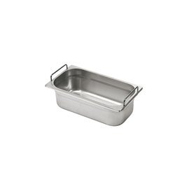 Gastronorm Behälter GN 1/3  x 100 mm Edelstahl | starre Griffe Produktbild