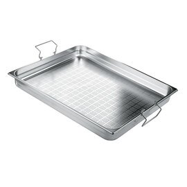 Gastronormbehälter GN 2/1  x 200 mm gelocht Edelstahl | Klappgriffe Produktbild