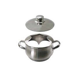 KSG-111 Fondue Bourguignonnetopf, mit Deckel und Spritzschutz, CNS, Ø 160 mm, H 95 mm, 1,6 Ltr. Produktbild