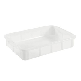 Stapelbehälter | Transportbehälter PE weiß lebensmittelecht 28 ltr | 660 mm x 450 mm H 130 mm Produktbild