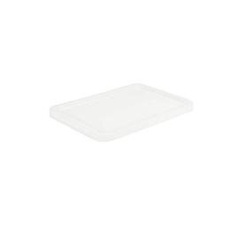 Deckel für Behälter 975237, 975239, 975241, 600 x 400 x H 40 mm - HDPE, weiß, 0,95 kg, abgerundete Ecken Produktbild