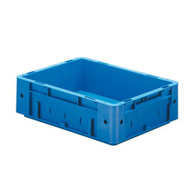 Stapelbehälter Rainbow Line Euronorm PP hellblau geschlossen | verstärkt 9,5 ltr | 400 mm x 300 mm H 120 mm Produktbild