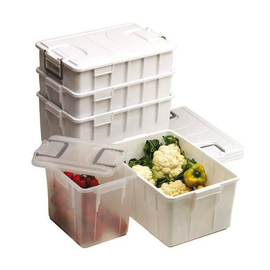 Lebensmittel-Lagerbehälter mit Deckel PP weiß 40 ltr | 380 mm x 580 mm H 256 mm Produktbild 1 S