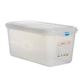 Frischhaltebox | Gefrierbox Gastronox mit Deckel GN 1/3 PP transparent 6 ltr | 325 mm x 176 mm H 150 mm mit Codierungsclips Produktbild