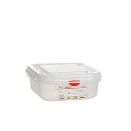 Frischhaltebox | Gefrierbox Gastronox mit Deckel GN 1/6 PP transparent 1,1 ltr | 176 mm x 162 mm H 65 mm mit Codierungsclips Produktbild