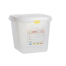 Frischhaltebox | Gefrierbox Gastronox mit Deckel GN 1/6 PP transparent 2,6 ltr | 176 mm x 162 mm H 150 mm mit Codierungsclips Produktbild