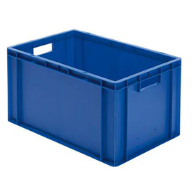 Stapelbehälter Rainbow Line Euronorm PP blau geschlossen | verstärkt 61 ltr | 600 mm x 400 mm H 320 mm Produktbild