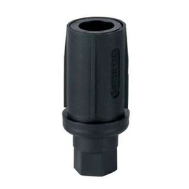 Einschlagfuß für Rundrohr Ø 38 mm | Komposit schwarz H 35 - 62 mm | Drehstück Produktbild