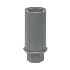 Einschlagfuß für Rundrohr Ø 70 mm | Kunststoff grau H 35 - 90 mm | Drehstück Produktbild
