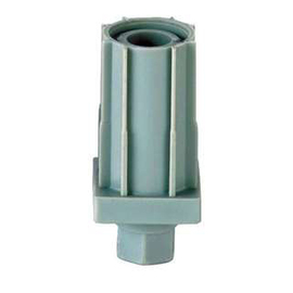 Einschlagfuß für Vierkantrohr 30 x 30 mm | Komposit grau H 22 - 52 mm | Kunststoff-Drehstück Produktbild
