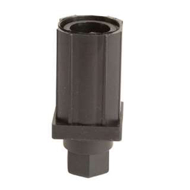 Einschlagfuß für Vierkantrohr 35 x 35 mm | Komposit schwarz H 22 - 52 mm | Drehstück Produktbild