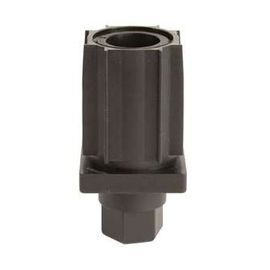 Einschlagfuß für Vierkantrohr 40 x 40 mm | Komposit schwarz H 33 - 67 mm | Kunststoff-Drehstück Produktbild