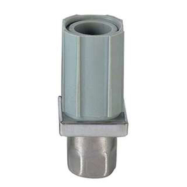 Einschlagfuß für Vierkantrohr 35 x 35 mm | Komposit H 35 - 70 mm | Edelstahl-Drehstück Produktbild