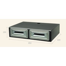 Schubladenkasten AC279 schwarz Unterstellmodell 850 mm  B 600 mm Produktbild 1 S