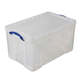 Aufbewahrungsbox mit Deckel PP transparent 84 ltr | 710 mm x 440 mm H 380 mm Produktbild