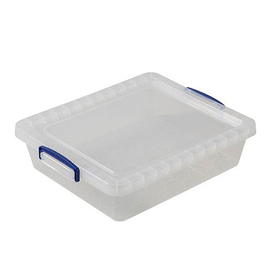 Aufbewahrungsbox mit Deckel PP transparent nestbar 10,5 ltr | 470 mm x 385 mm H 110 mm Produktbild