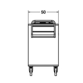 Flambierwagen Gas mit 1 Brenner, aus Holz, Farbe: Wenge Produktbild 2 S