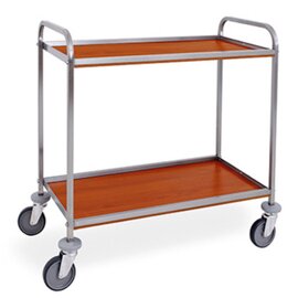 B-Ware | Servierwagen kirschholzfarben  | 2 Borde 900 x 450 mm Produktbild