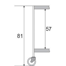 Servierwagen kirschholzfarben  | 2 Borde 945 x 550 mm Produktbild 1 S