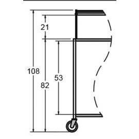 Servierwagen walnussfarben  | 2 Borde mit Haube Produktbild 1 S