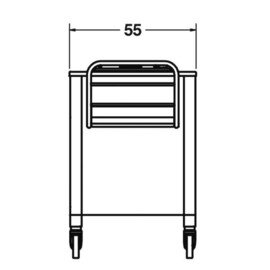 Flambierwagen Gas mit 1 Brenner, Massivholzrahmen, Farbe: Wenge Produktbild 1 S