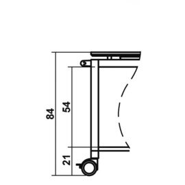 Servierwagen wengé  | 2 Borde 700 x 550 mm Produktbild 2 S