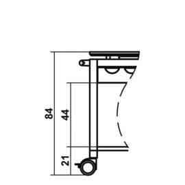 Servierwagen wengé  | 2 Borde 700 x 550 mm mit Besteckablage Marmorplatte Produktbild 1 S