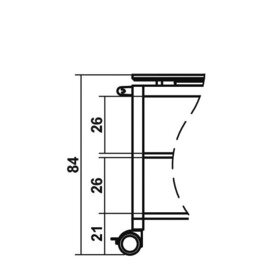 Servierwagen wengé  | 3 Borde 700 x 550 mm Produktbild 1 S