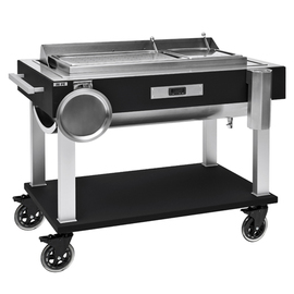 Tranchierwagen TACTUS schwarz mit Haube | Bain-Marie | 230 Volt | 1400 Watt Produktbild