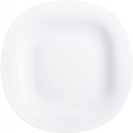 Teller flach CARINE Hartglas weiß quadratisch Ø 270 mm Produktbild