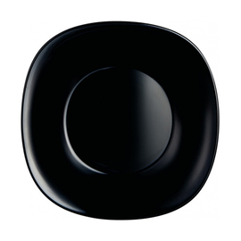 Teller tief CARINE Hartglas schwarz quadratisch Ø 212 mm Produktbild