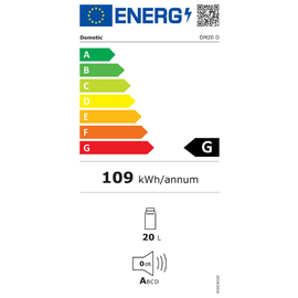 Schubladen-Minibar DM20D schwarz 20 ltr | thermoelektrisch mit Zierblende | Griff Produktbild 2 S