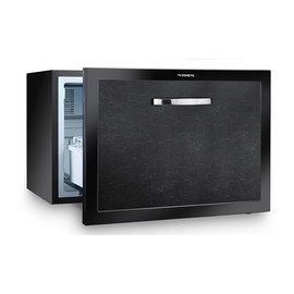 Schubladen-Minibar DM50D schwarz 50 ltr | thermoelektrisch mit Zierblende | Griff Produktbild