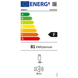 Minibar RH 418NTE anthrazit 18 ltr | thermoelektrisch | Türanschlag rechts Produktbild 1 S