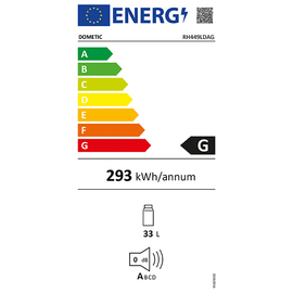 Minibar RH 449 LDAG | 40 ltr anthrazit | Absorberkühlung | Türanschlag rechts Produktbild 1 S