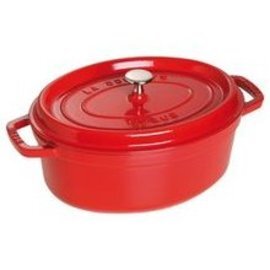 Kokotte 4,25 ltr Gusseisen kirschrot oval Produktbild