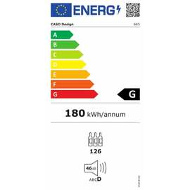Weintemperierer WineComfort 126 Glastür | Kompressortechnik Produktbild 1 L