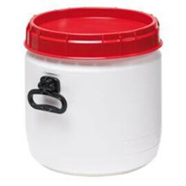 Super Weithalsfass HDPE weiß rot Deckel 26 ltr Ø 338 mm H 356 mm